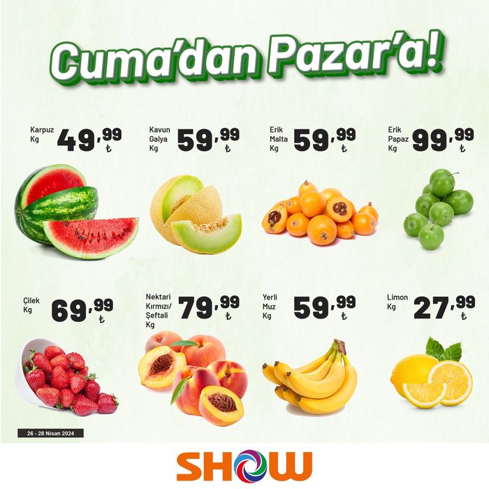 Show Market kataloğu, İstanbul | Cumadan Pazar'a! | 29.04.2024 - 13.05.2024