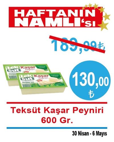 Namlı Hipermarketleri kataloğu, Beyoğlu | Teksüt Kagar Peyniri | 30.04.2024 - 14.05.2024