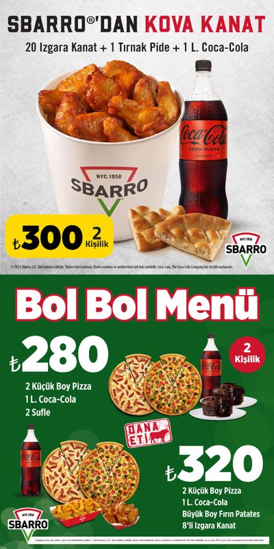 Süpermarketler fırsatları, Türkoğlu | Sbarro Kampanyalar de Sbarro | 03.05.2024 - 31.05.2024