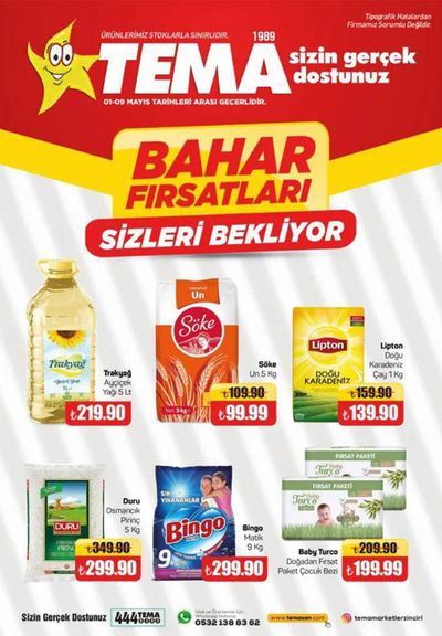 Süpermarketler fırsatları, Erzurum | Bahar Firsatlari de Tema Market | 07.05.2024 - 09.05.2024