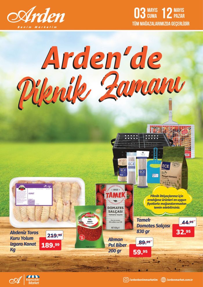 Arden Market kataloğu | Arden'de Piknik Zamani | 07.05.2024 - 12.05.2024