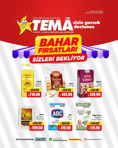 Süpermarketler fırsatları, Alaca (Erzurum) | Bahar Firsatlari de Tema Market | 10.05.2024 - 23.05.2024