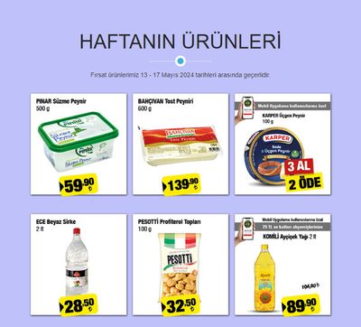 Süpermarketler fırsatları, Ankara | HAFTANIN ÜRÜNLERİ de Çağdaş | 14.05.2024 - 17.05.2024