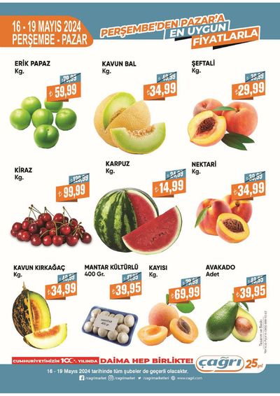 Çağrı Market kataloğu | Perşembe'den Pazar'a En Uygun Fiyatlarla ! | 15.05.2024 - 19.05.2024