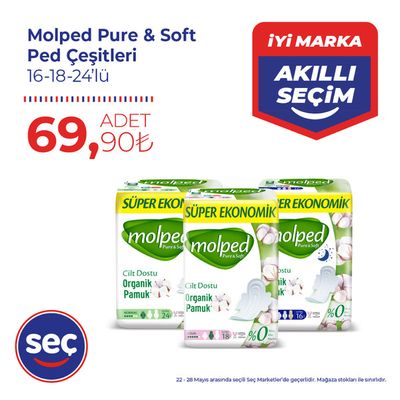 Seç Market kataloğu, Serinyol | Seç Market Molped Pure & Soft Ped Cesitleri | 27.05.2024 - 10.06.2024
