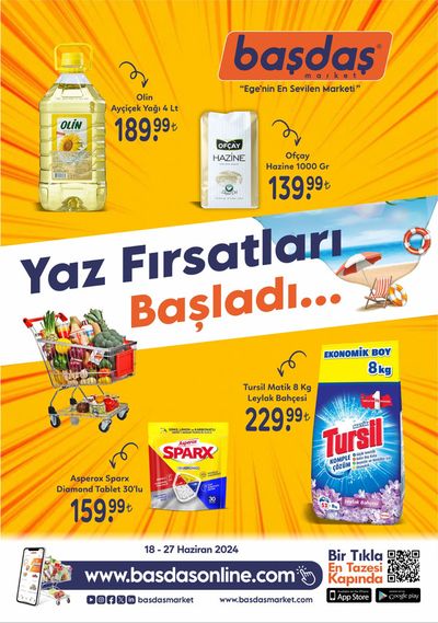 Başdaş Market kataloğu, İzmir | 18-27 Haziran Yaz Fırsatları Başladı... | 18.07.2024 - 27.07.2024