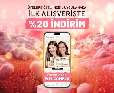 Kozmetik ve Bakım fırsatları, Kastamonu | Mobil Uygulamada İlk Siparişine %20 İndirim de Flormar | 25.06.2024 - 01.01.2025