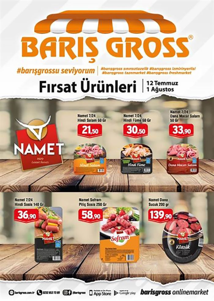Barış Gross Market kataloğu, İzmir | FIRSAT ÜRÜNLERİ | 23.07.2024 - 01.08.2024