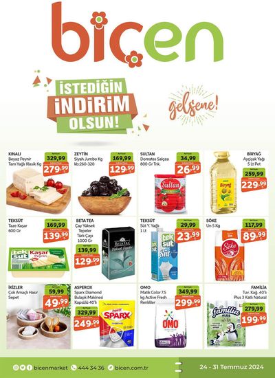 Süpermarketler fırsatları, İstanbul | iSTEDiĞIN ENDiRiM OLSUN! de Biçen Market | 24.07.2024 - 07.08.2024