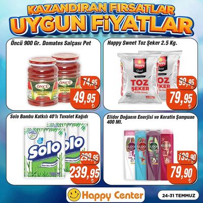 Süpermarketler fırsatları, Bursa | UYGUN FIYATLAR de Happy Center | 25.07.2024 - 08.08.2024