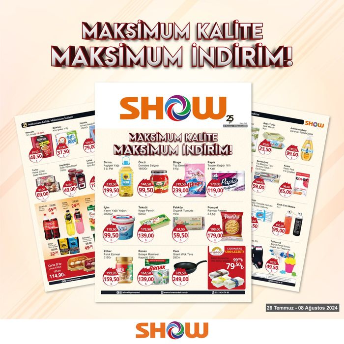 Show Market kataloğu | Show Market MAKSIMUM KALITE | 26.07.2024 - 09.08.2024