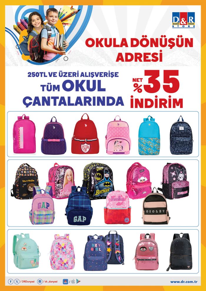 D&R kataloğu | OKULA DÖNÜSÜN ADRESi | 29.08.2024 - 29.09.2024