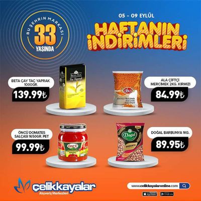 Süpermarketler fırsatları, Şemdinli | HAFTANIN ÜRÜNLERİ de Çelikkayalar | 06.09.2024 - 09.09.2024