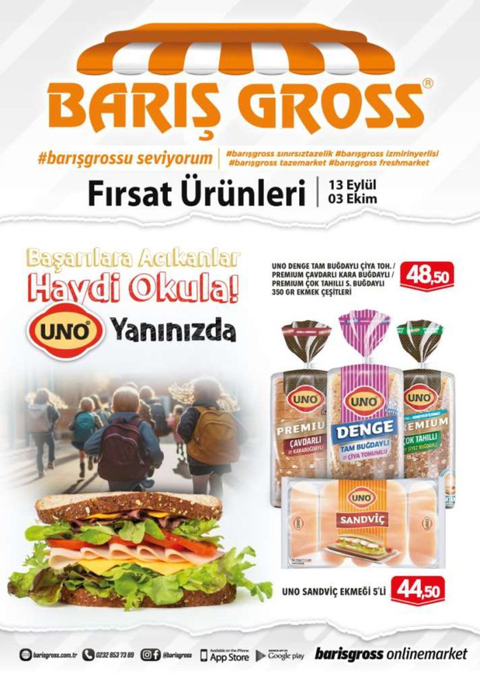 Barış Gross Market kataloğu, Ankara | FIRSAT ÜRÜNLERİ | 13.09.2024 - 03.10.2024