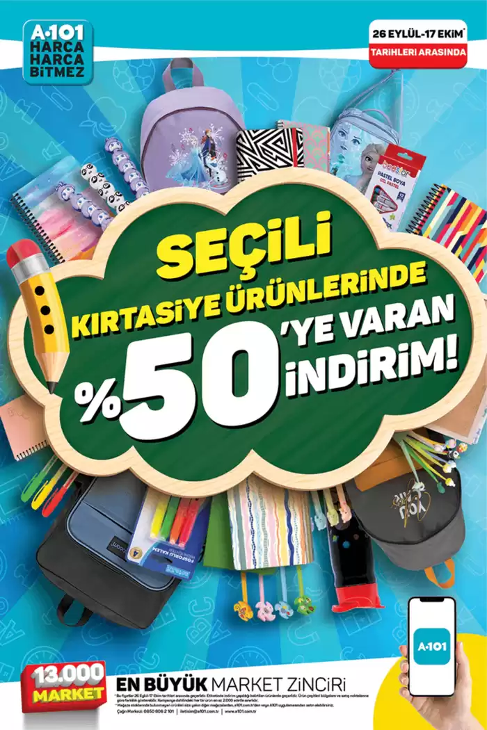 A101 kataloğu, İncirliova | %50'YE VARAN İNDİRİM | 26.09.2024 - 10.10.2024