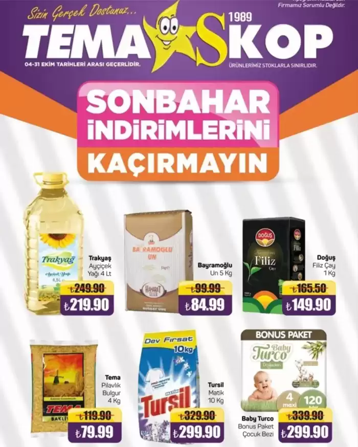 Tema Market kataloğu, Erzurum | Sonbahar Indirimlerini | 07.10.2024 - 31.10.2024