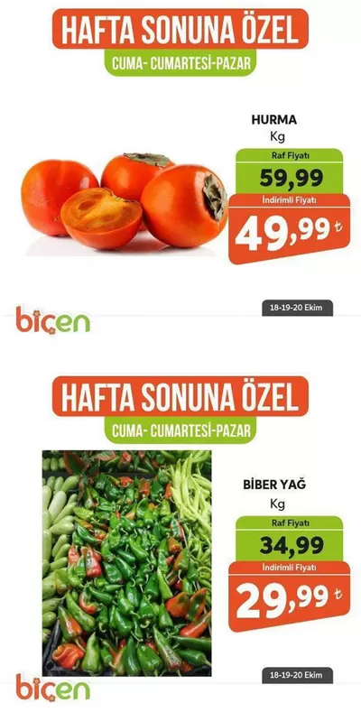 Süpermarketler fırsatları | Güncel özel kampanyalar de Biçen Market | 18.10.2024 - 01.11.2024