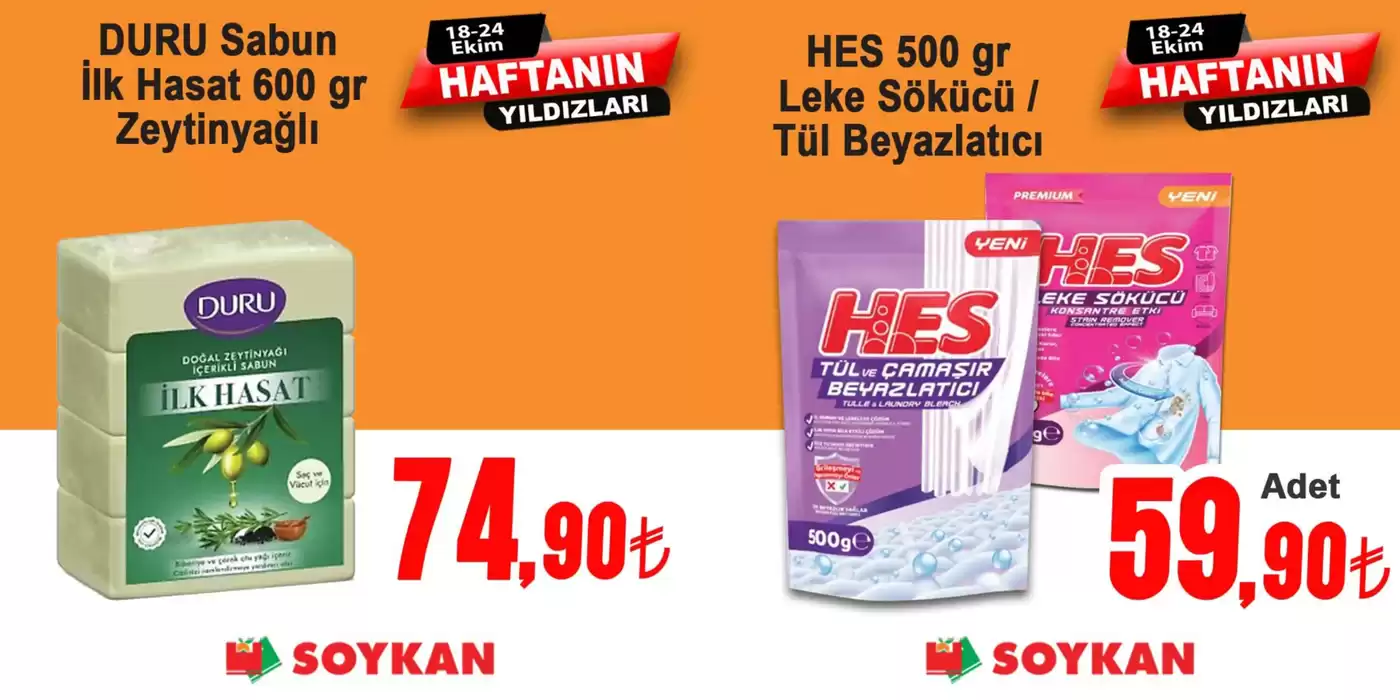 Soykan Market kataloğu, Ankara | Haftanin Yildizlari | 18.10.2024 - 24.10.2024