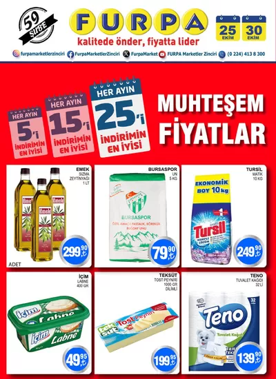 Süpermarketler fırsatları, Kazıklı (Bursa) | İndirim Bülteni de Furpa | 25.10.2024 - 08.11.2024