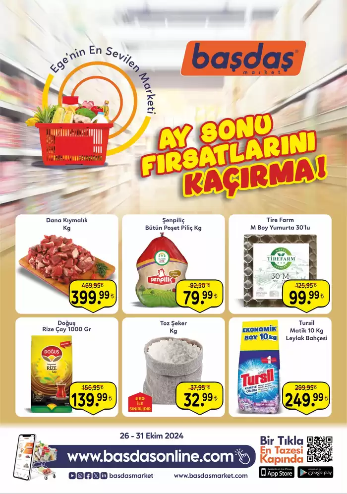 Başdaş Market kataloğu, İzmir | 26-31 Ekim Ay Sonu Fırsatlarını Kaçırma! | 26.10.2024 - 09.11.2024