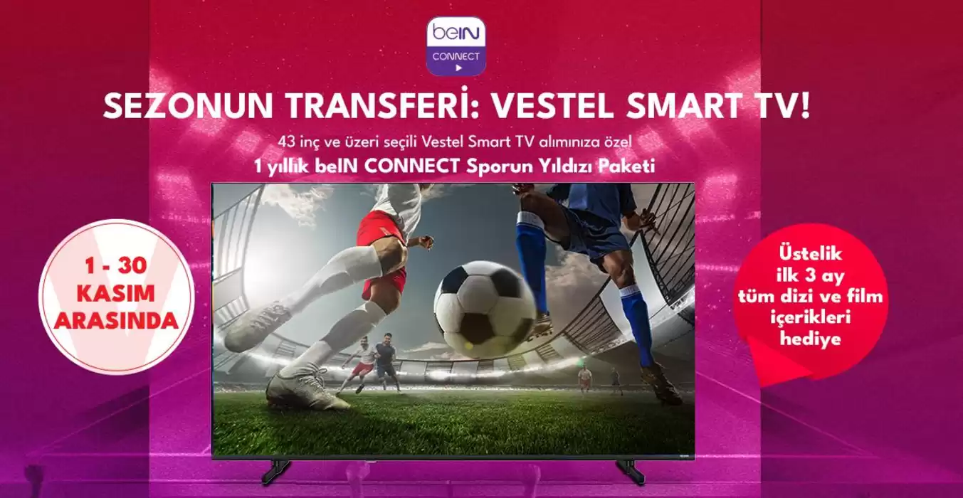 Vestel kataloğu, İstanbul | 43 inç ve üzeri seçili Vestel Smart TV alımınıza özel | 05.11.2024 - 30.11.2024