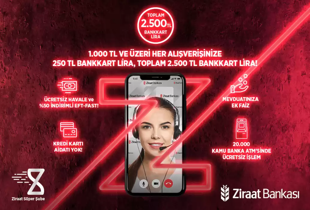 Ziraat Bankası kataloğu | TOPLAM 2.500TL BANKKART LIRA | 07.11.2024 - 31.12.2024