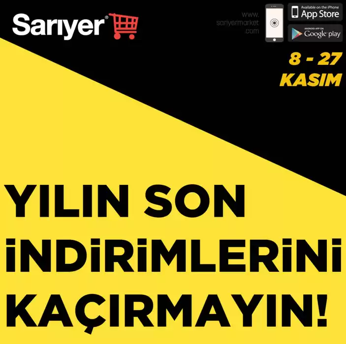 Sarıyer Market kataloğu, İstanbul | Yilin Son Indirimlerini Kaçirmayin! | 08.11.2024 - 27.11.2024