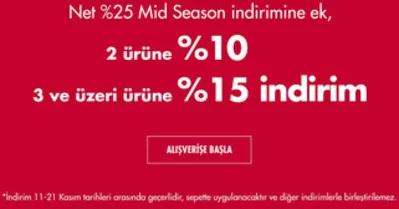 Giyim, Ayakkabı ve Aksesuarlar fırsatları | Net %25 Mid Season indirimine ek de Tommy Hilfiger | 12.11.2024 - 21.11.2024