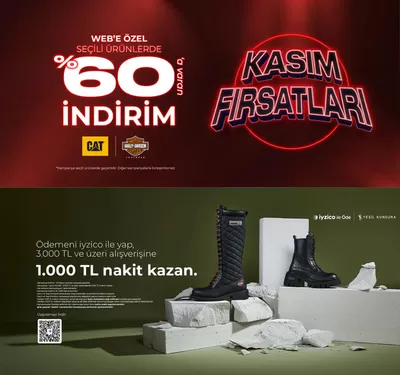 Giyim, Ayakkabı ve Aksesuarlar fırsatları | %60'A Varan Indirim de Yeşil Kundura | 13.11.2024 - 27.11.2024