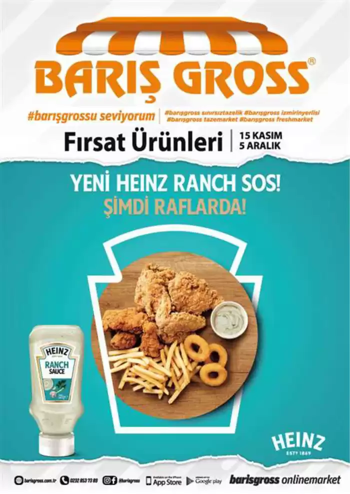 Barış Gross Market kataloğu, İzmir | FIRSAT ÜRÜNLERİ | 15.11.2024 - 05.12.2024