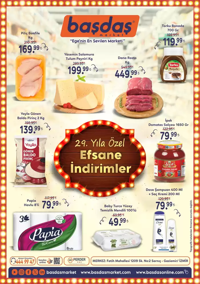 Başdaş Market kataloğu, İzmir | 15-17 Kasım 29. Yıla Özel Efsane İndirimler! | 15.12.2024 - 17.12.2024