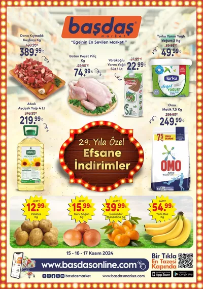 Başdaş Market kataloğu | 15-17 Kasım 29. Yıla Özel Efsane İndirimler! | 15.12.2024 - 17.12.2024