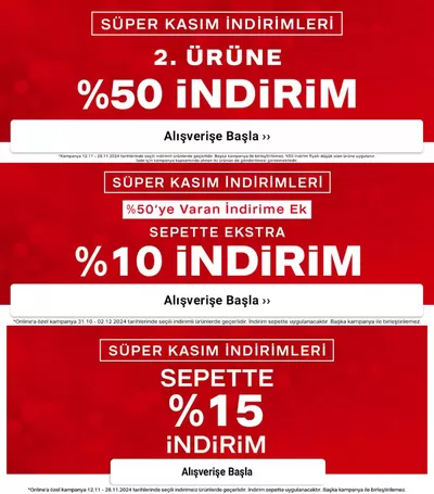 Giyim, Ayakkabı ve Aksesuarlar fırsatları, Ankara | SÜPER KASIM INDiRiMLERi de Deichmann | 15.11.2024 - 02.12.2024