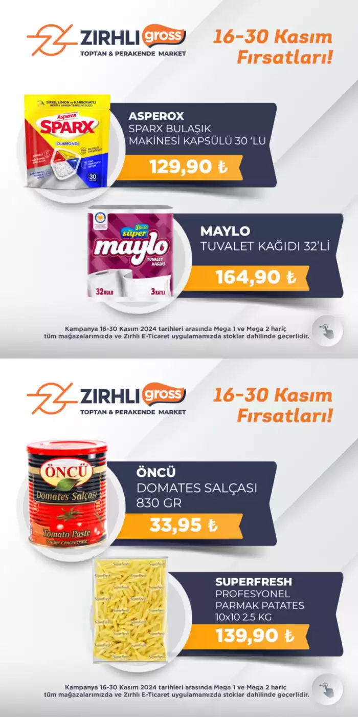 Zırhlı Toptan market kataloğu, Bursa | Özel Teklifler | 19.11.2024 - 30.11.2024