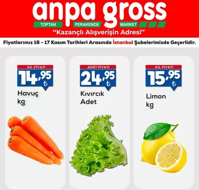 Anpa Gross kataloğu, Malatya | Tüm müşteriler için en iyi fırsatlar | 19.11.2024 - 03.12.2024