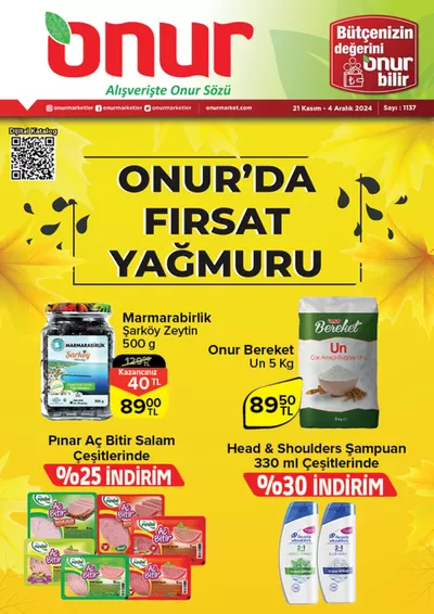 Süpermarketler fırsatları, Merkez (Batman) | Tüm müşteriler için en iyi fırsatlar de Onur Market | 21.11.2024 - 04.12.2024