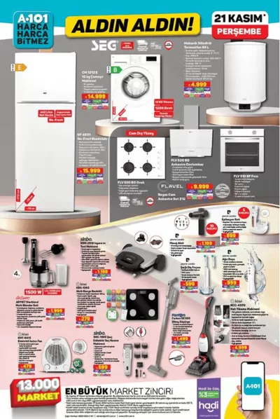 Süpermarketler fırsatları, Esenyurt | A101 21 Kasım Aldın Aldın Kataloğu de A101 | 21.11.2024 - 05.12.2024