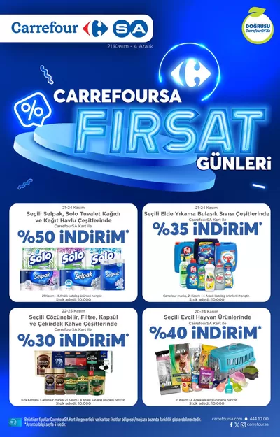 Süpermarketler fırsatları, Mersin (Mersin) | FIRSAT GÜNLERi de CarrefourSA | 21.11.2024 - 04.12.2024