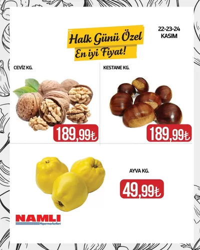 Namlı Hipermarketleri kataloğu, Beyoğlu | Namlı Hipermarketleri katalog | 22.11.2024 - 06.12.2024