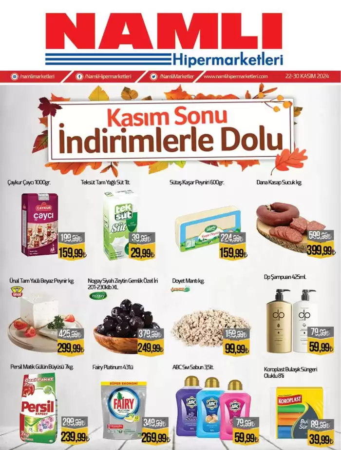 Namlı Hipermarketleri kataloğu, Pendik | Sizin için özel teklifler | 23.11.2024 - 07.12.2024