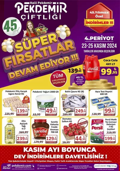 Süpermarketler fırsatları, Merkezefendi | Pekdemir katalog de Pekdemir | 24.11.2024 - 08.12.2024