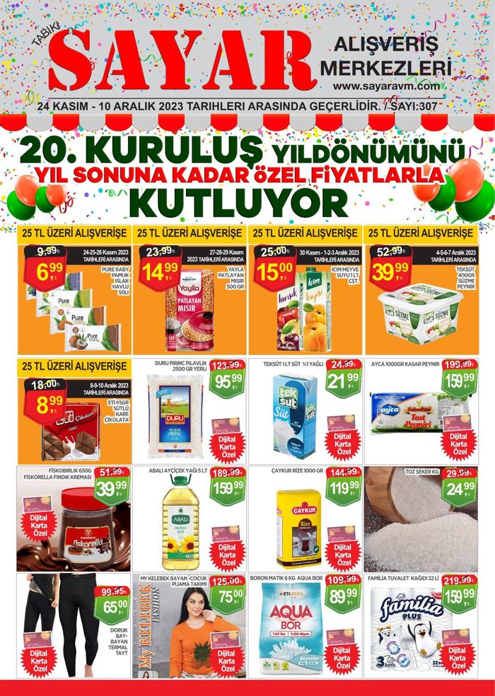 Sayar Avm kataloğu, Uşak | Sayar Avm katalog | 24.11.2023 - 10.12.2023
