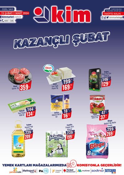 Kim Market kataloğu, Tekirdağ | Kazançli Subat | 15.02.2024 - 01.03.2024