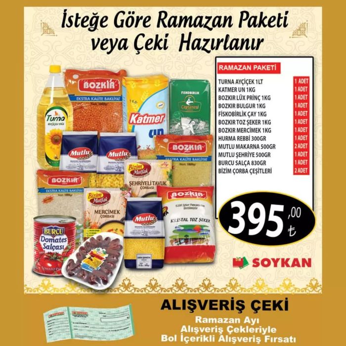 Soykan Market kataloğu, Ankara | istege Göre Ramazan Paketi veya Ceki Hazirlanir | 15.03.2024 - 12.04.2024