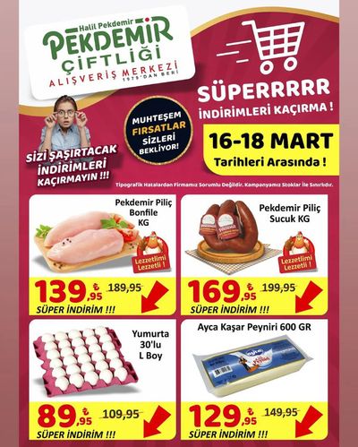 Süpermarketler fırsatları, Aydın (Aydın) | MUHTESEM FIRSATLAR SiZLERi BEKLIYOR! de Pekdemir | 16.03.2024 - 30.03.2024