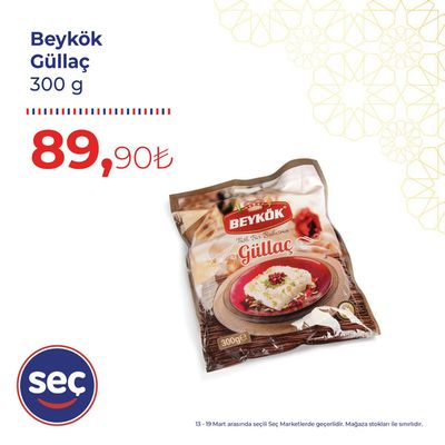 Süpermarketler fırsatları, Gürsu | Beykök Güllaç de Seç Market | 19.03.2024 - 02.04.2024