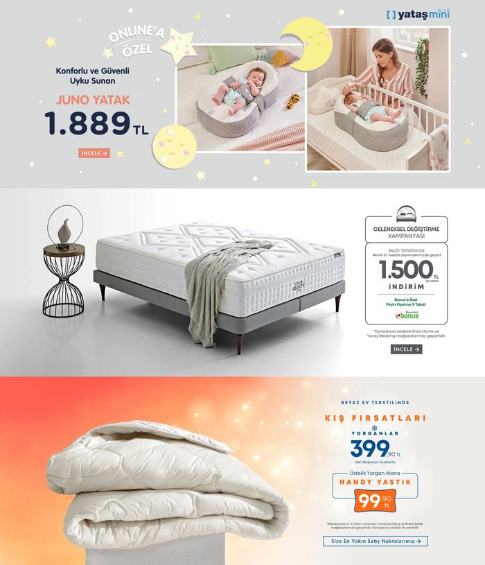 Yataş Bedding kataloğu, Muğla | Online'a özel  | 20.03.2024 - 03.04.2024