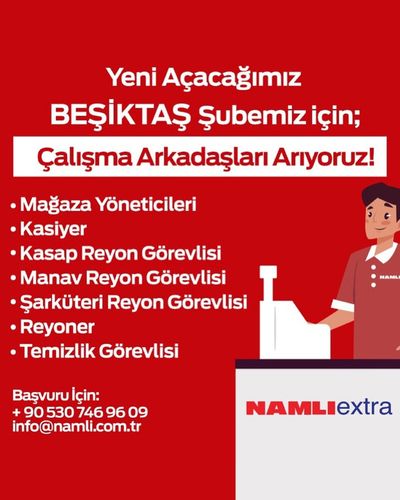 Süpermarketler fırsatları, Beyoğlu | Yeni Açacagimiz BESIKTAS Subemiziçin de Namlı Hipermarketleri | 27.03.2024 - 10.04.2024
