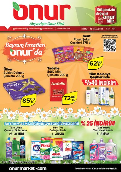 Süpermarketler fırsatları, Bursa | Onur Market Katalog de Onur Market | 28.03.2024 - 12.04.2024
