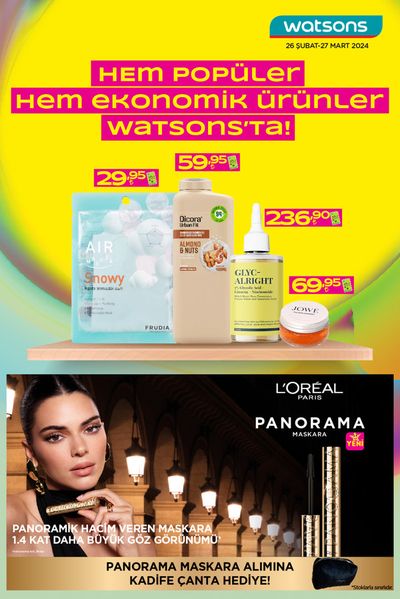 Kozmetik ve Bakım fırsatları, Kütahya | Watsons - Watsons - Watsons Mart Kataloğu 2024 (1) de Watsons | 28.03.2024 - 11.04.2024